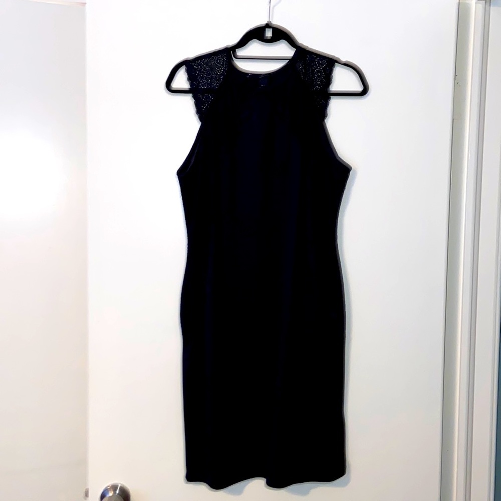 H&M Black Lace body con dress